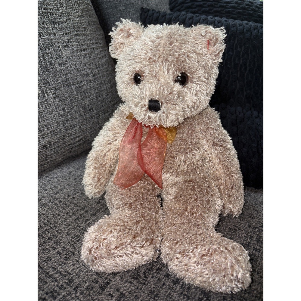 Ty Beanie Baby Cashew the Bear‎ 2002 Retired Shaggy Tan Plush Teddy Bear 4505